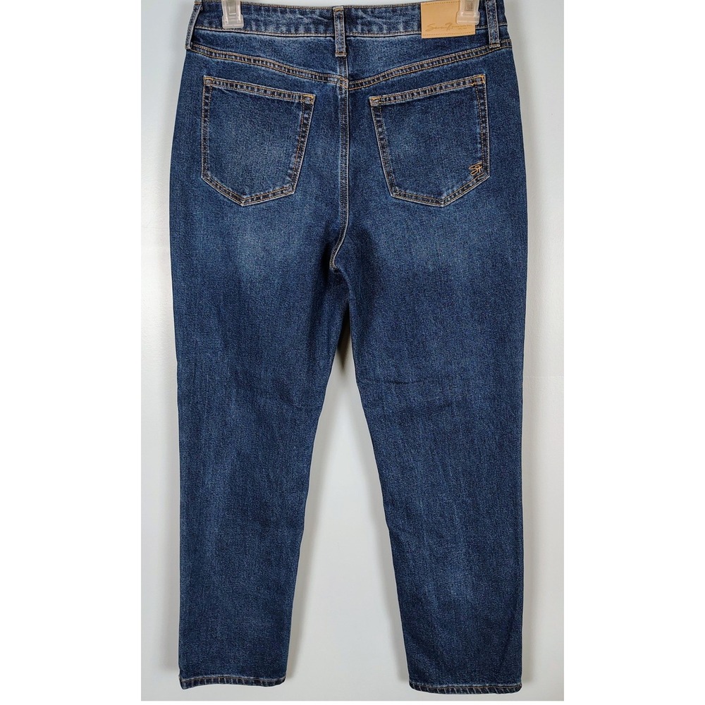 Seven7 Premium Brand Womens Straight Leg Jeans Blue Medium Wash Size 8 Stretch - Picture 3 of 6